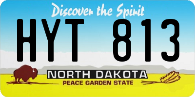 ND license plate HYT813