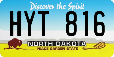 ND license plate HYT816