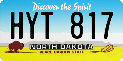 ND license plate HYT817