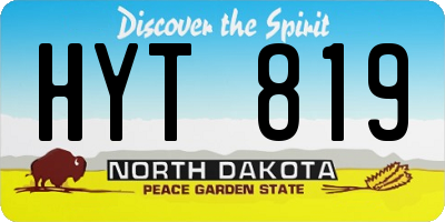 ND license plate HYT819
