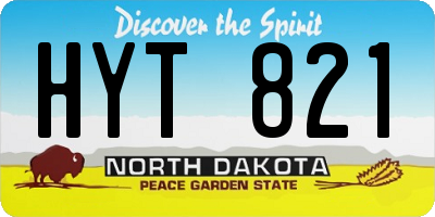 ND license plate HYT821