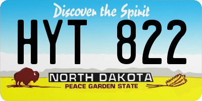 ND license plate HYT822
