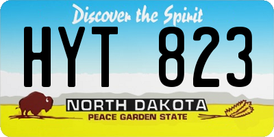 ND license plate HYT823