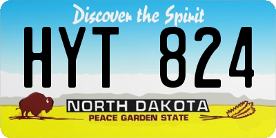 ND license plate HYT824