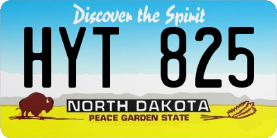 ND license plate HYT825