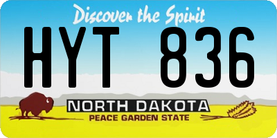 ND license plate HYT836