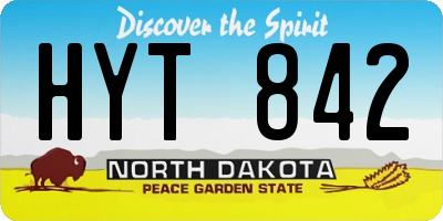 ND license plate HYT842
