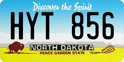 ND license plate HYT856