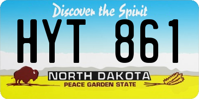 ND license plate HYT861