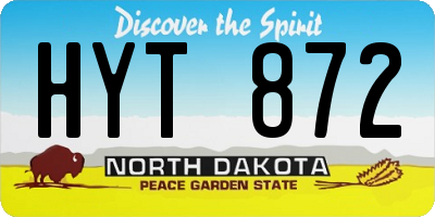 ND license plate HYT872
