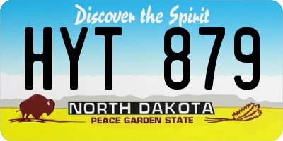 ND license plate HYT879