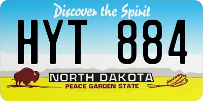 ND license plate HYT884