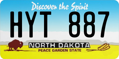 ND license plate HYT887