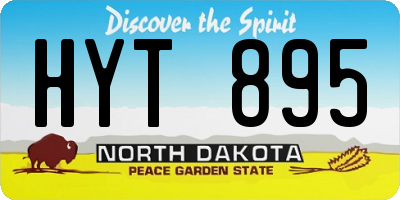 ND license plate HYT895