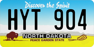 ND license plate HYT904