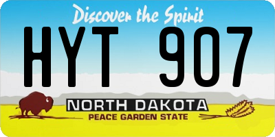 ND license plate HYT907