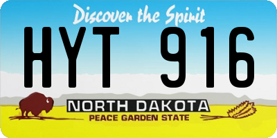ND license plate HYT916