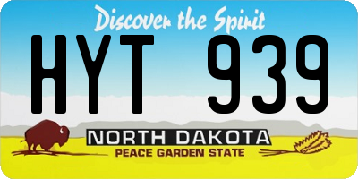 ND license plate HYT939