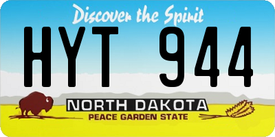 ND license plate HYT944