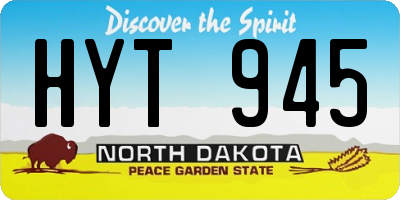 ND license plate HYT945