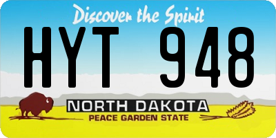 ND license plate HYT948