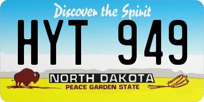 ND license plate HYT949