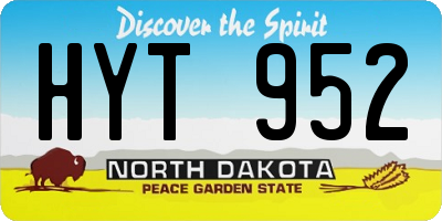 ND license plate HYT952