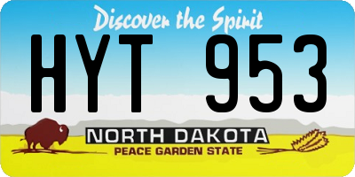 ND license plate HYT953