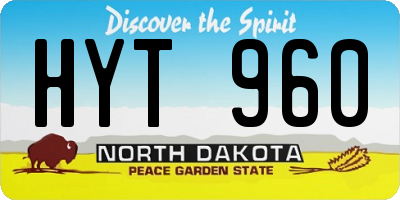ND license plate HYT960