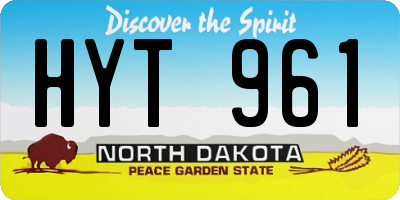 ND license plate HYT961