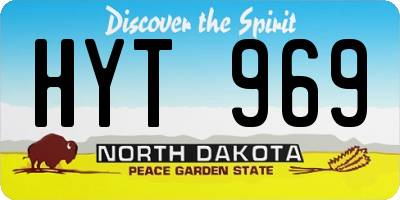 ND license plate HYT969