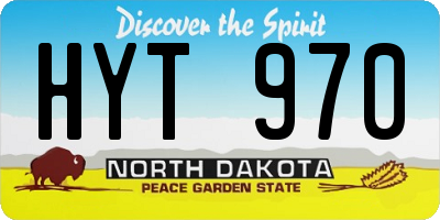 ND license plate HYT970