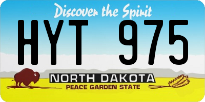 ND license plate HYT975