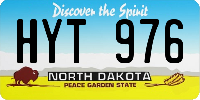 ND license plate HYT976