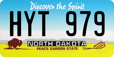 ND license plate HYT979