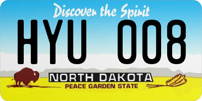 ND license plate HYU008