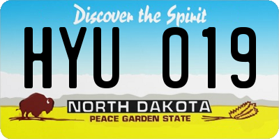 ND license plate HYU019