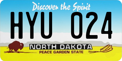 ND license plate HYU024