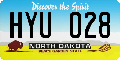 ND license plate HYU028