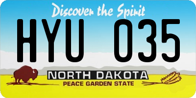 ND license plate HYU035