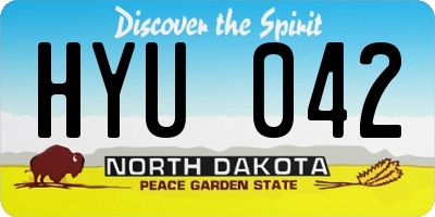 ND license plate HYU042