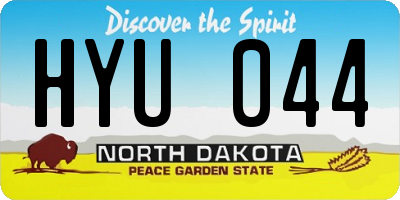 ND license plate HYU044