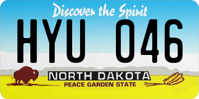 ND license plate HYU046