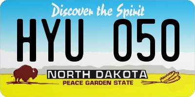 ND license plate HYU050