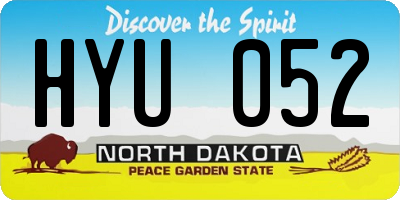 ND license plate HYU052