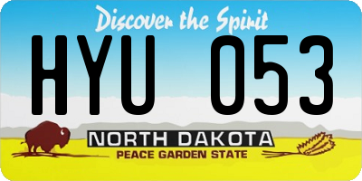 ND license plate HYU053