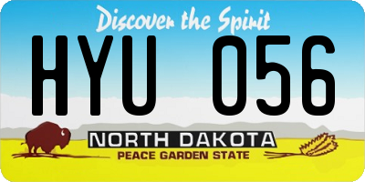 ND license plate HYU056