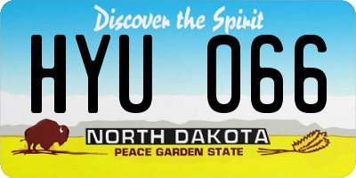 ND license plate HYU066