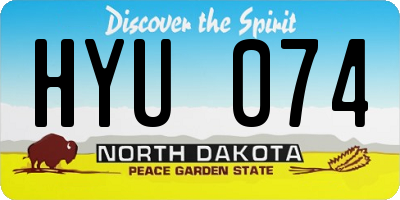 ND license plate HYU074