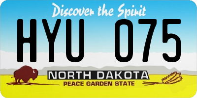 ND license plate HYU075